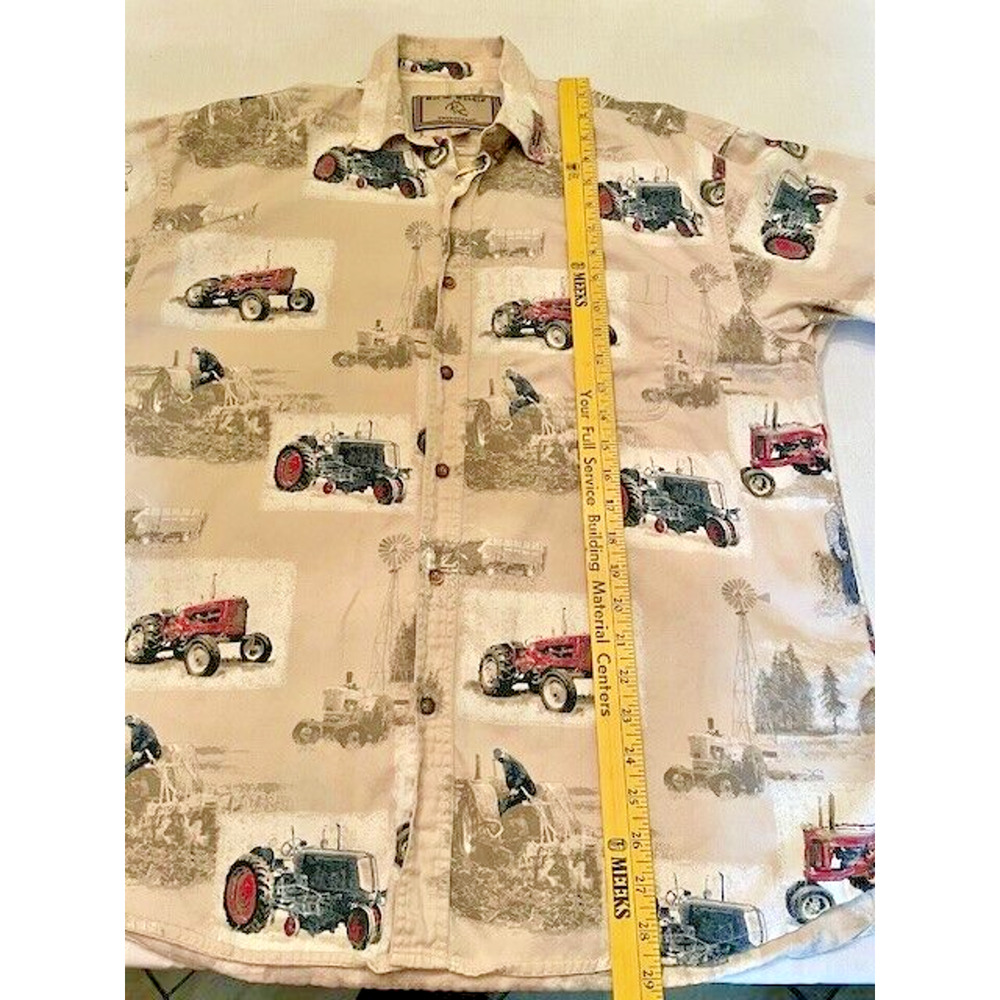 Vintage Bit and Bridle Men's Short Sleeve Western Tractors Shirt Size M - Picture 4 of 10